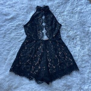 Tobi Black Lace‎ Shorts Romper